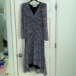 ASTR the label size medium floral midi dress with front slit.